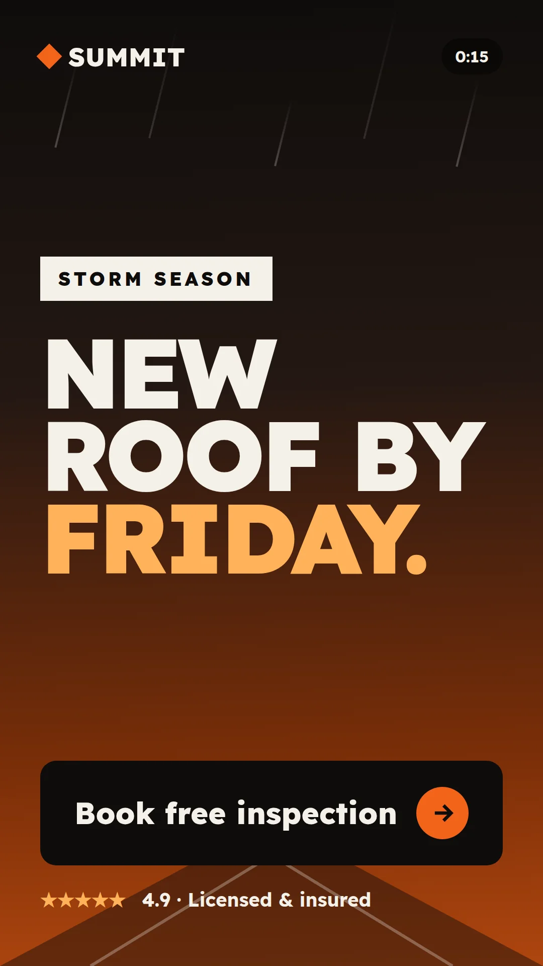 Roofing animated ad concept
