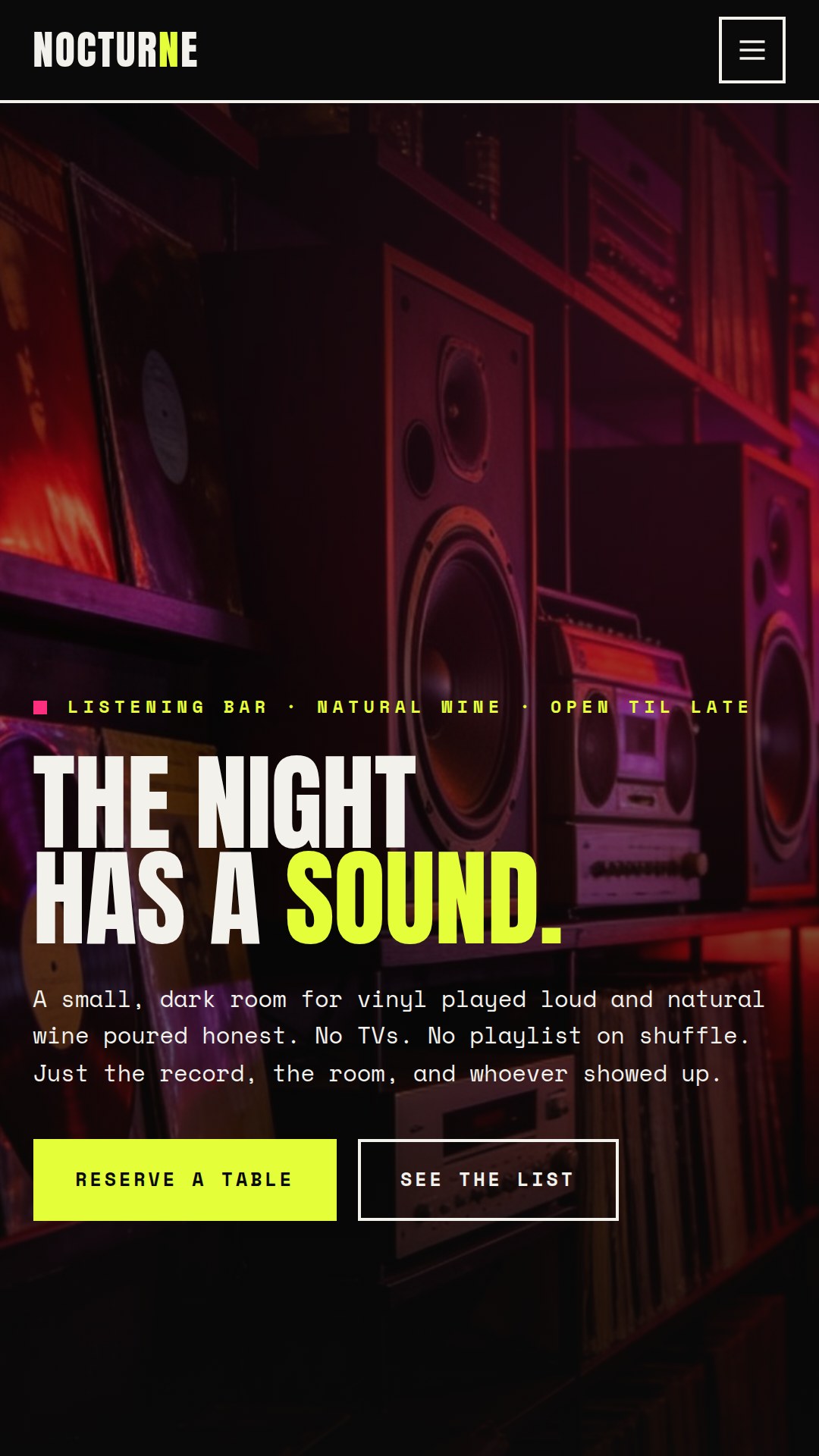 NOCTURNE concept site
