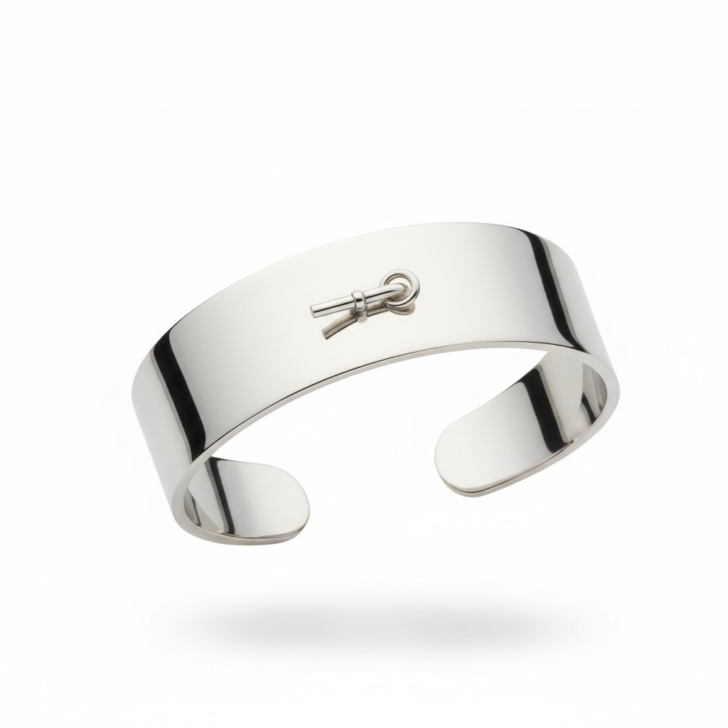 Aurelia Lock bracelet in white gold